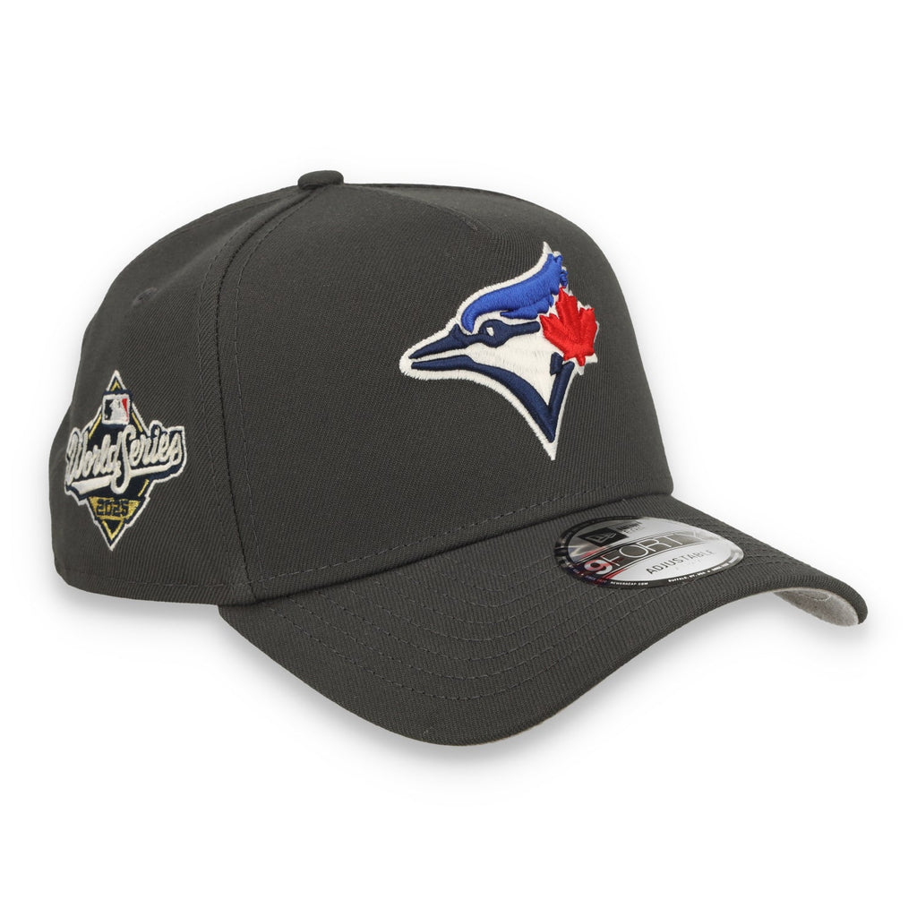 New Era Toronto Blue Jays 2025 World Series 9FORTY A-Frame Snapback Hat-Dark Gray product image 1, provided for visual