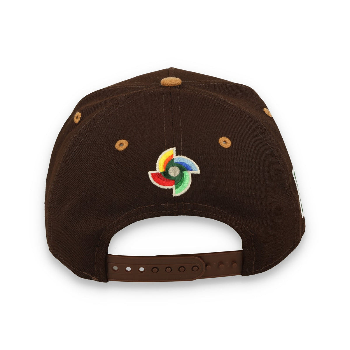 New Era Mexico WBC 9FORTY A-Frame Snapback Hat-Burnt Wood product image 6, provided for visual reference and product detail