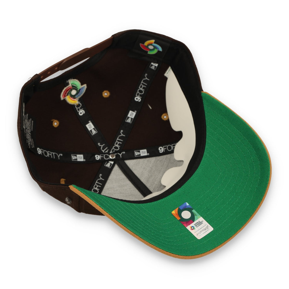 New Era Mexico WBC 9FORTY A-Frame Snapback Hat-Burnt Wood product image 7, provided for visual reference and product detail