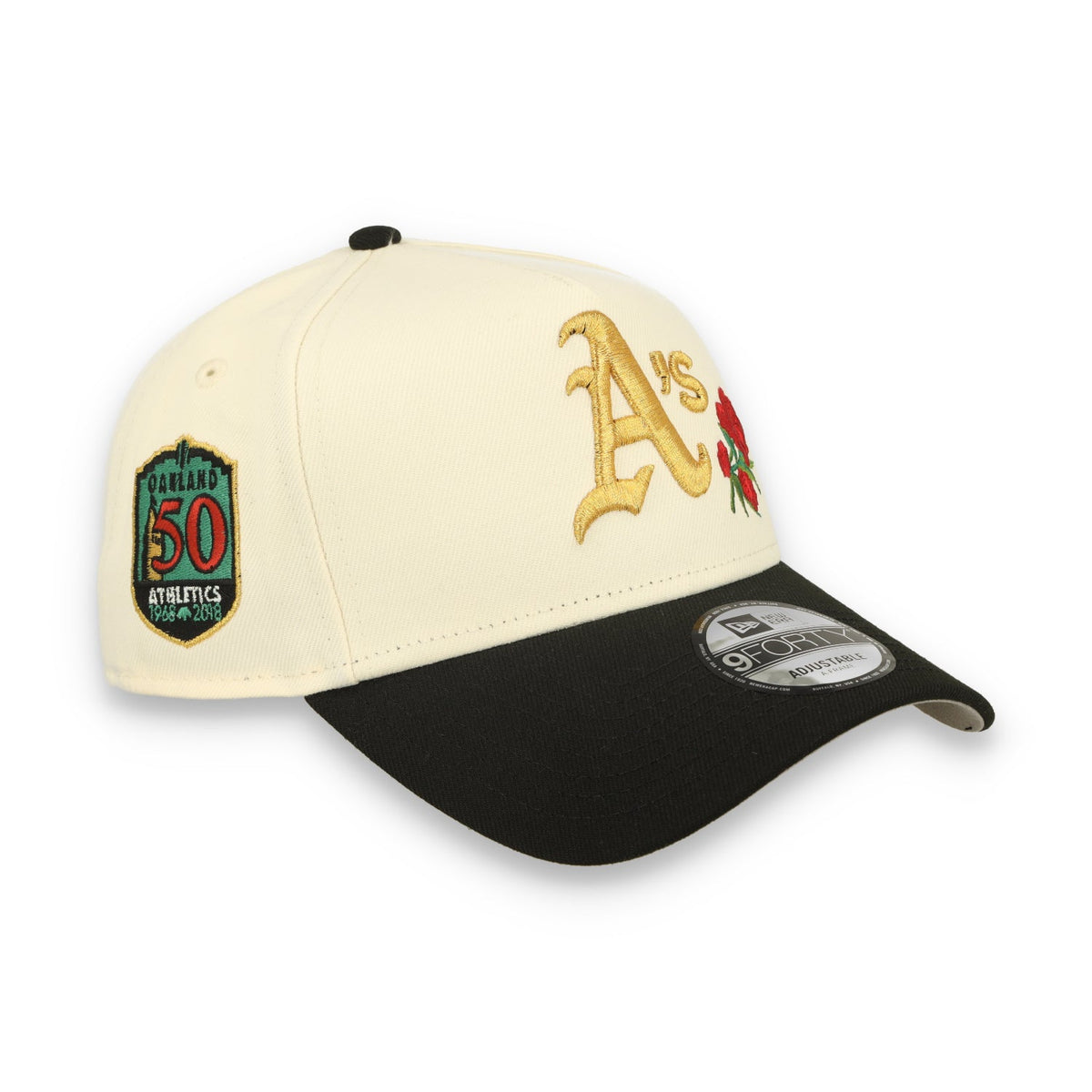 New Era Oakland Athletics "50 years Anniversary" Side Patch - A Frame 9forty Adjustable Hat product image 6, provided for