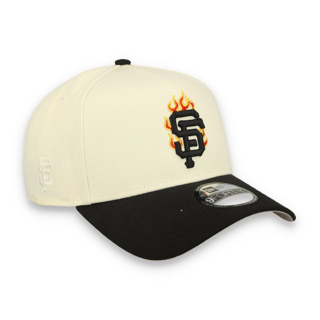 New Era San Francisco Giants Team Fire 9FORTY A-Frame Snapback Hat-Chrome White product image 1, provided for visual