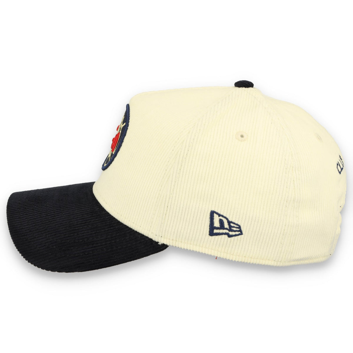New Era Club America Corduroy 9Forty Adjustable Hat-Chrome/Navy product image 4, provided for visual reference and product