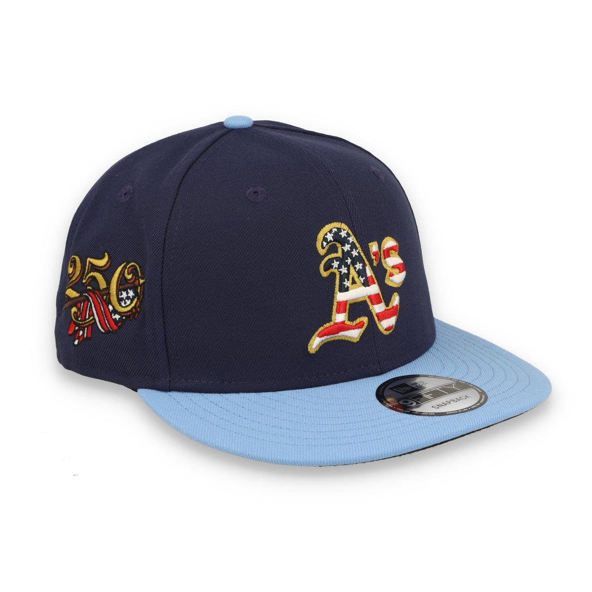 New Era Oakland Athletics Independence Day "250th Anniversary" Side Patch 9FIFTY Snapback Hat product image 2, provided for