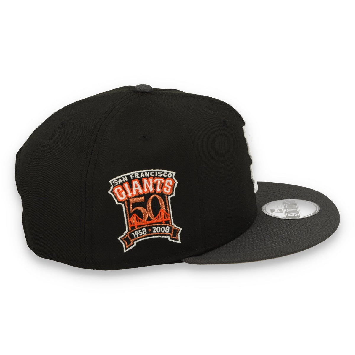 New Era San Francisco Giants 9Fifty Snapback 50Years Side Patch - Black/Grey product image 4, provided for visual reference