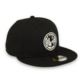 New Era Club America Black and White 59FIFTY Fitted Hat product image 1, provided for visual reference and product detail