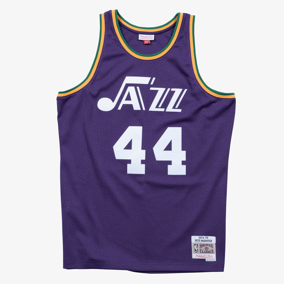 Pete Maravich New Orleans Jazz 1974 Authentic Swingman Road Jersey - Purple product image 3, provided for visual reference