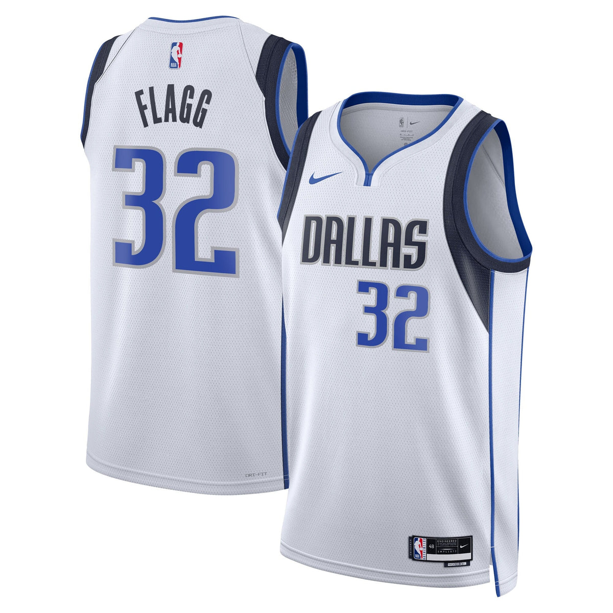 Cooper Flagg Dallas Mavericks 2025 Association Edition Swingman Jersey - White - Unisex product image 2, provided for visual