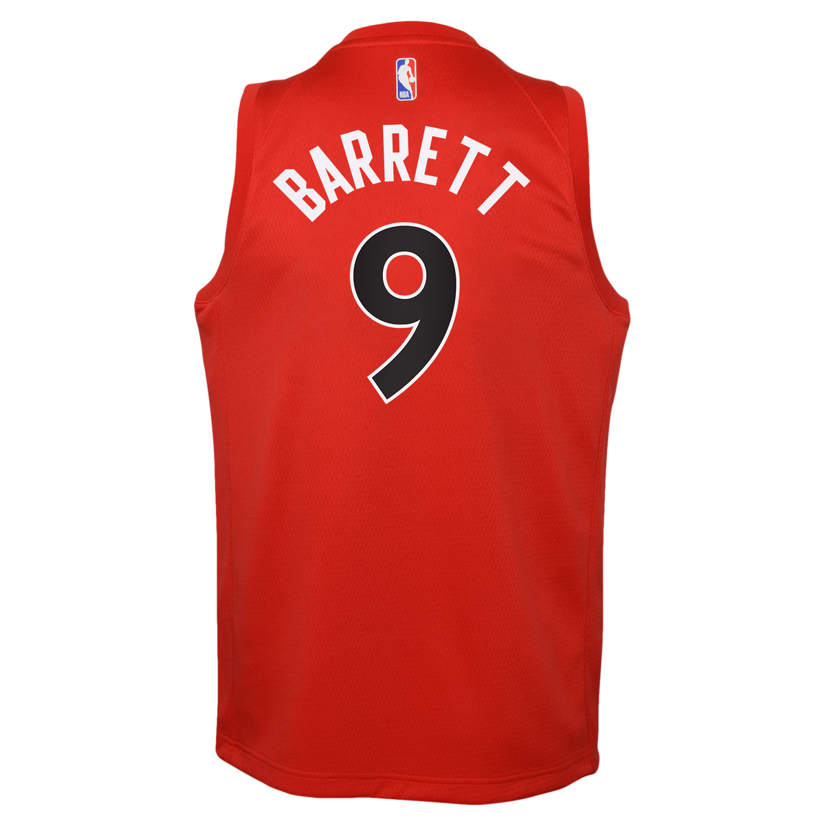 RJ Barrett Toronto Raptors Icon Edition Swingman Jersey - Red - Youth product image 4, provided for visual reference and