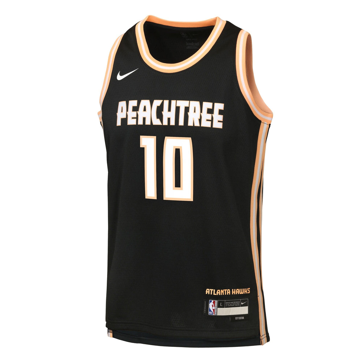 Zaccharie Risacher Atlanta Hawks 2025/26 City Edition Swingman Jersey - Black - Youth product image 3, provided for visual