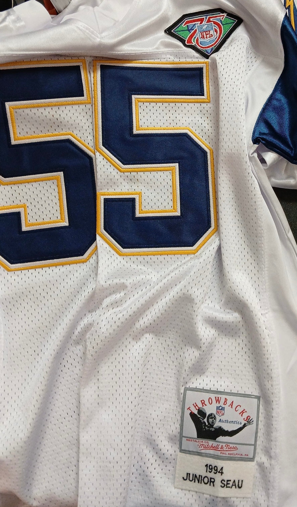 Junior Seau 1994 San Diego Chargers Jersey white Mitchell & product image 5