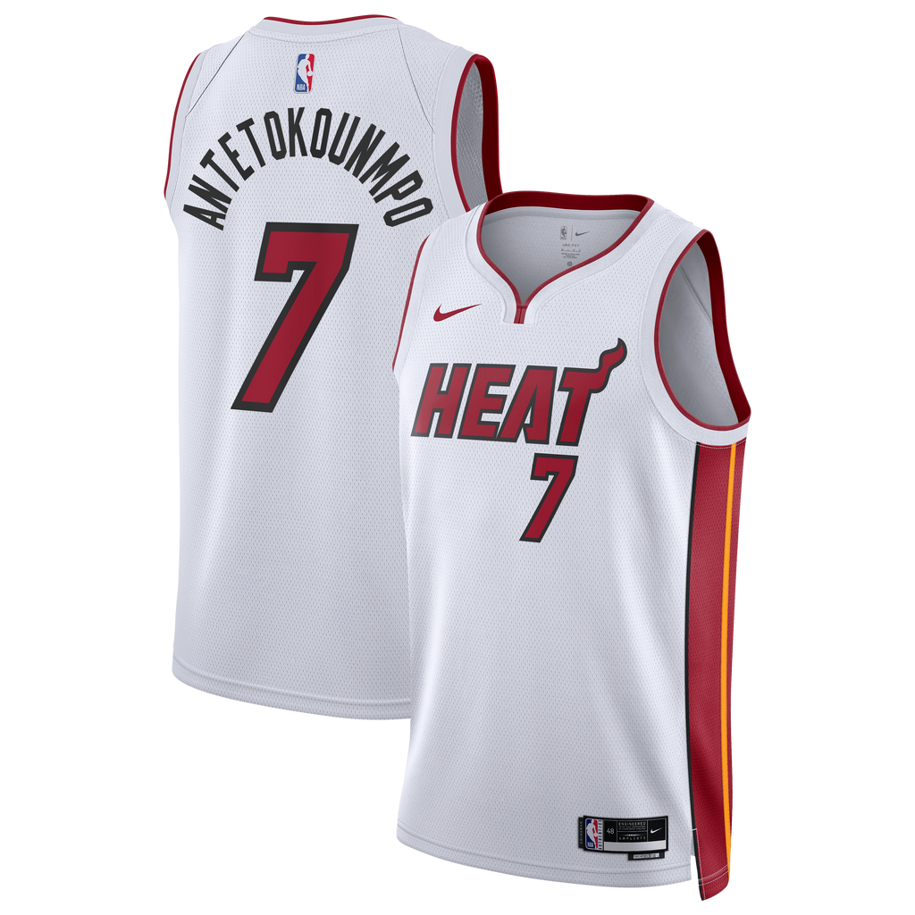 Giannis Antetokounmpo Miami Heat Association Edition Swingman Jersey - White - Unisex product image 2, provided for visual