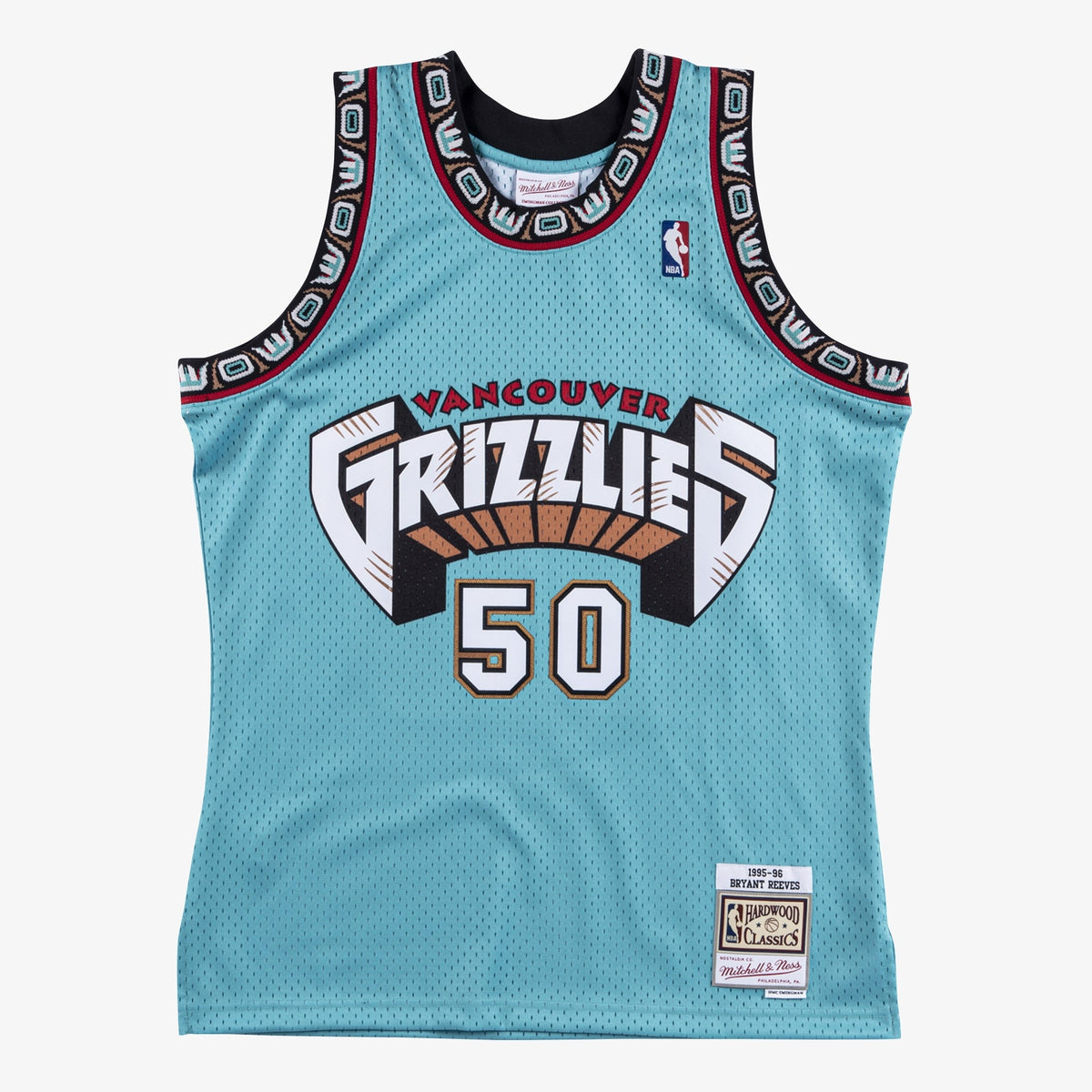 Bryant Reeves Vancouver Grizzlies 1995 Authentic Swingman Jersey - Teal product image 3, provided for visual reference and