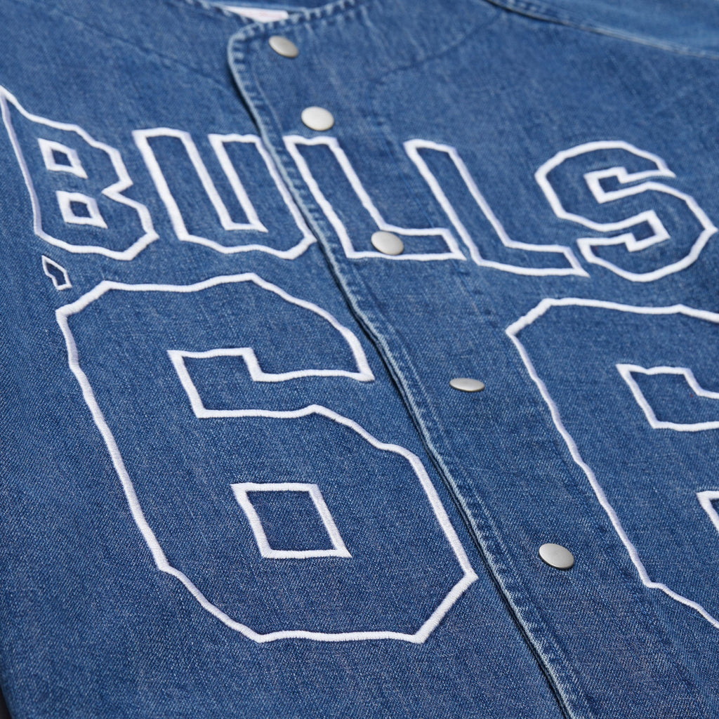 Chicago Bulls Summer Breeze Baseball Jersey - Blue - Mens product image 5, provided for visual reference and product detail