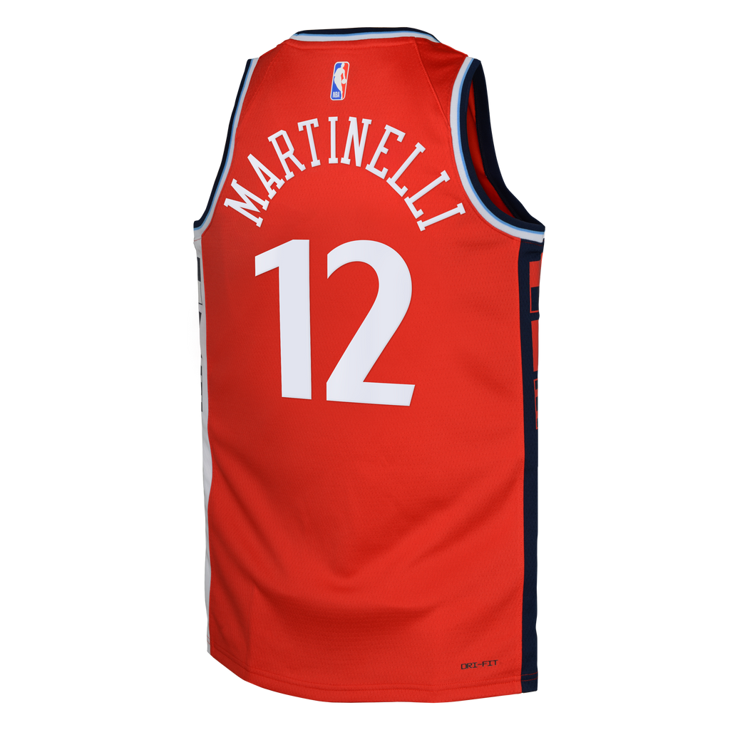 Nick Martinelli Los Angeles Clippers Statement Edition Swingman Jersey - Red - Youth product image 4, provided for visual