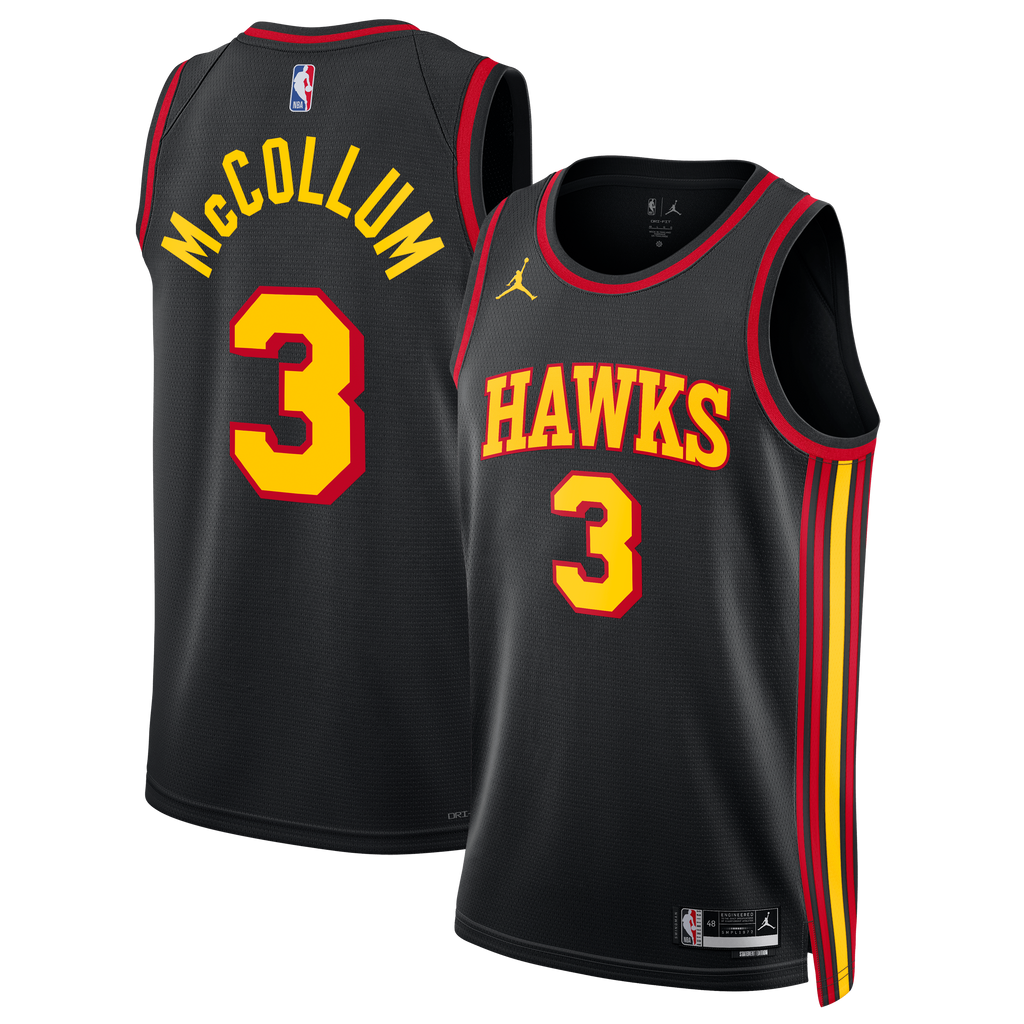 CJ McCollum Atlanta Hawks Statement Edition Swingman Jersey - Black - Unisex product image 2, provided for visual reference