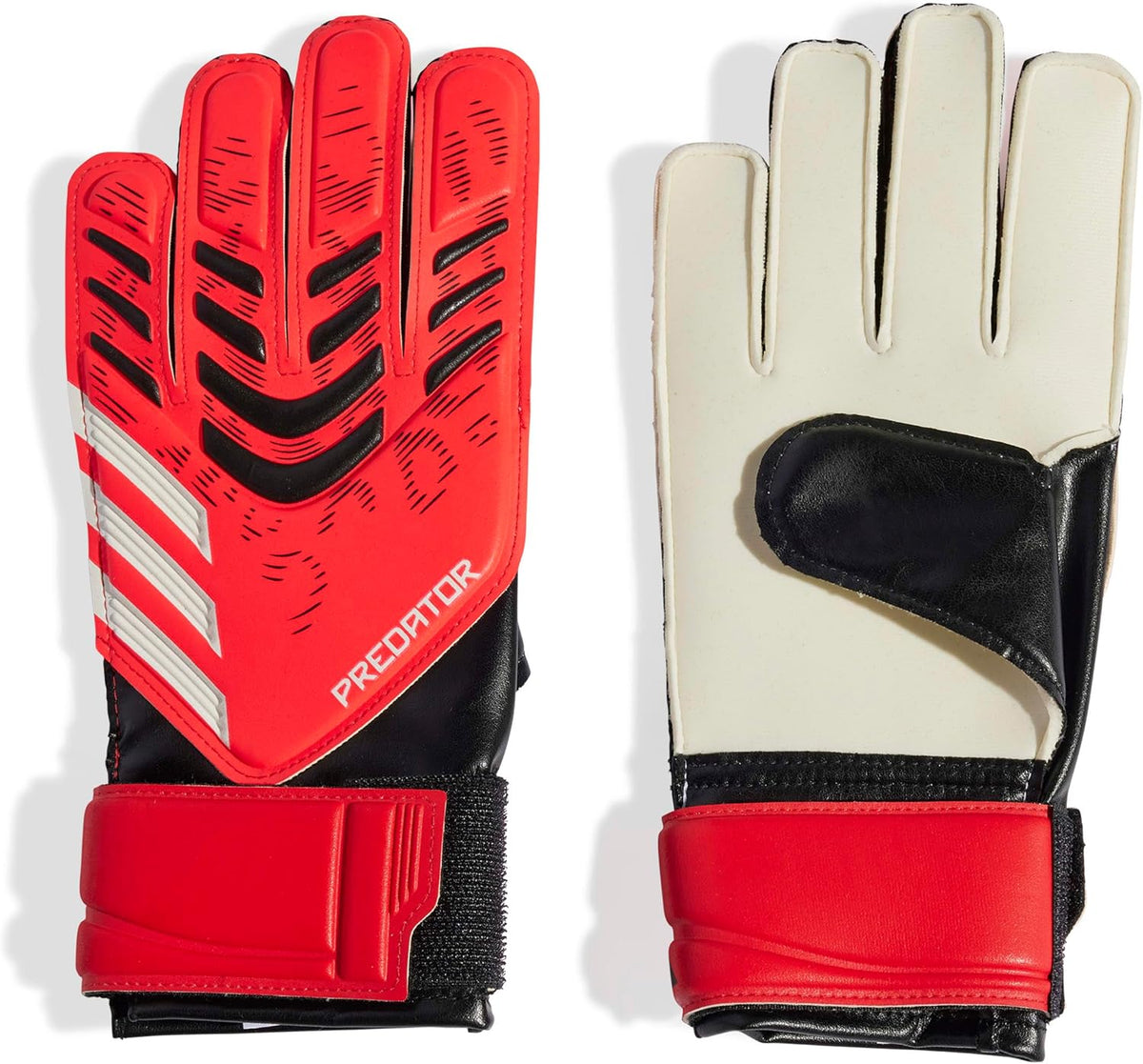 adidas PREDATOR GLOVES TRAINING - Black/Lucid Red/White product image 1, provided for visual reference and product detail