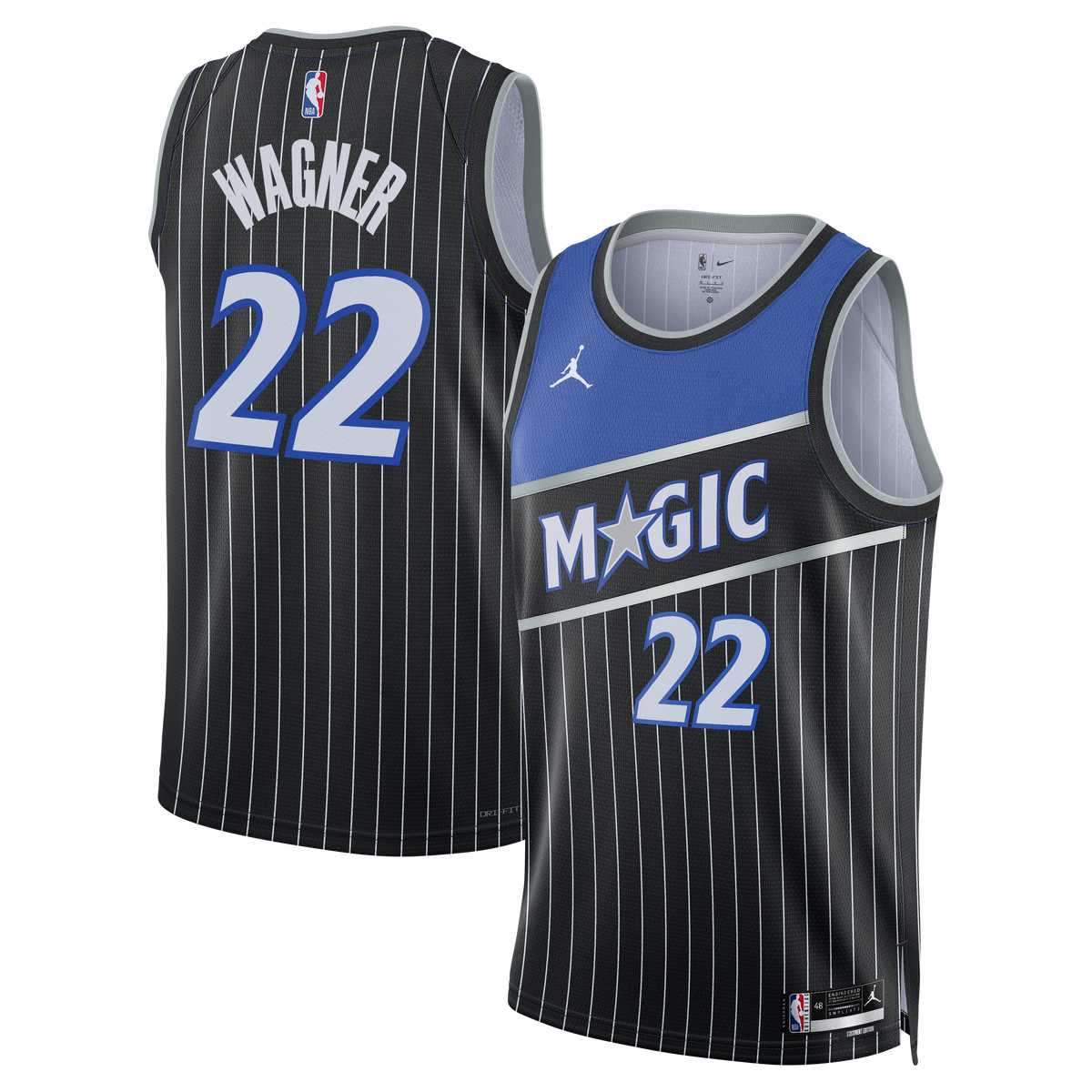 Franz Wagner Orlando Magic Statement Edition Swingman Jersey - Black - Unisex product image 2, provided for visual reference