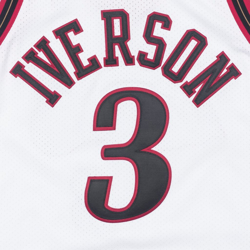 Allen Iverson Philadelphia 76ers 1997 Authentic Jersey - White product image 6, provided for visual reference and product