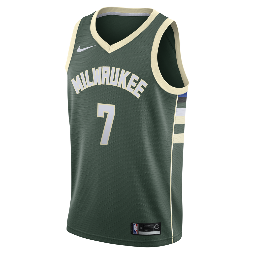 Kevin Porter Jr. Milwaukee Bucks Icon Edition Swingman Jersey - Hunter Green - Youth product image 3, provided for visual