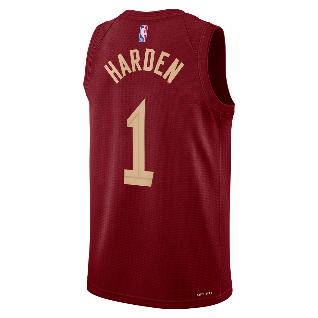 James Harden Cleveland Cavaliers Icon Edition Swingman Jersey - Wine - Unisex product image 4, provided for visual reference