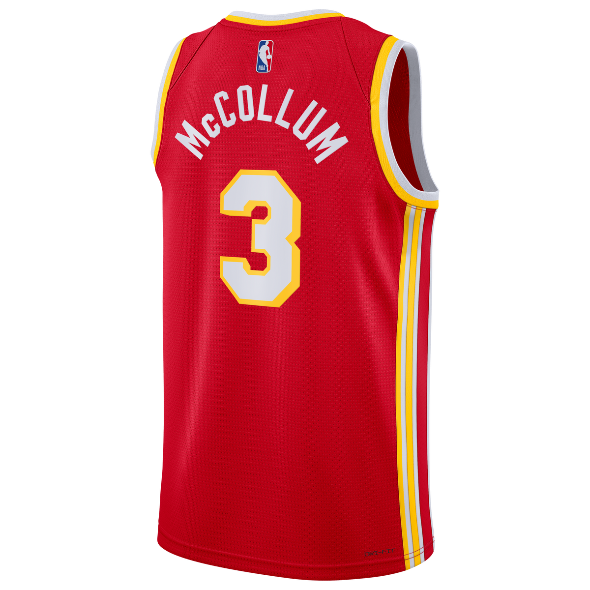CJ McCollum Atlanta Hawks Icon Edition Swingman Jersey - Red - Unisex product image 4, provided for visual reference and