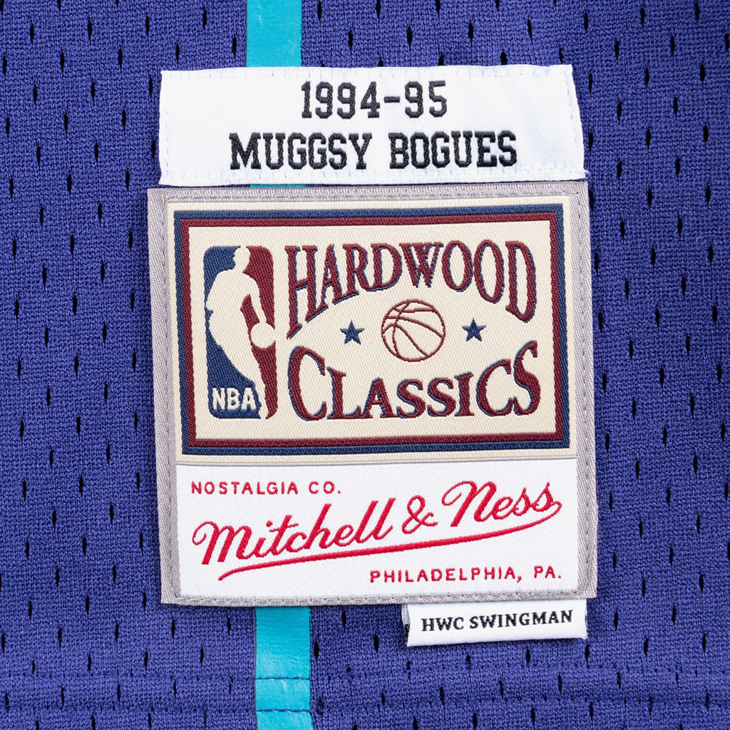 Muggsy Bogues Charlotte Hornets 1994 Authentic Swingman Alternate Jersey - Purple product image 5, provided for visual