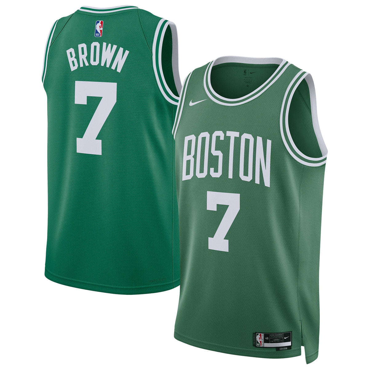 Jaylen Brown Boston Celtics Replica Swingman Icon Jersey - Unisex product image 1, provided for visual reference and product