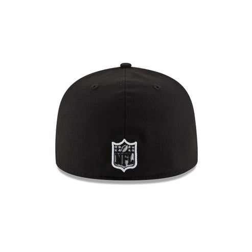 New Era Denver Broncos 50th Super Bowl Side Patch 59FIFTY Fitted Black & White Hat product image 5, provided for visual