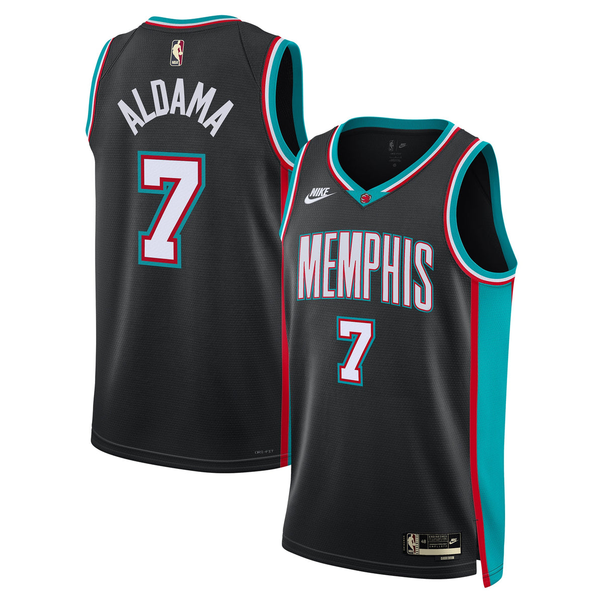 Santi Aldama Memphis Grizzlies Classic Edition Jersey - Black - Unisex product image 1, provided for visual reference and