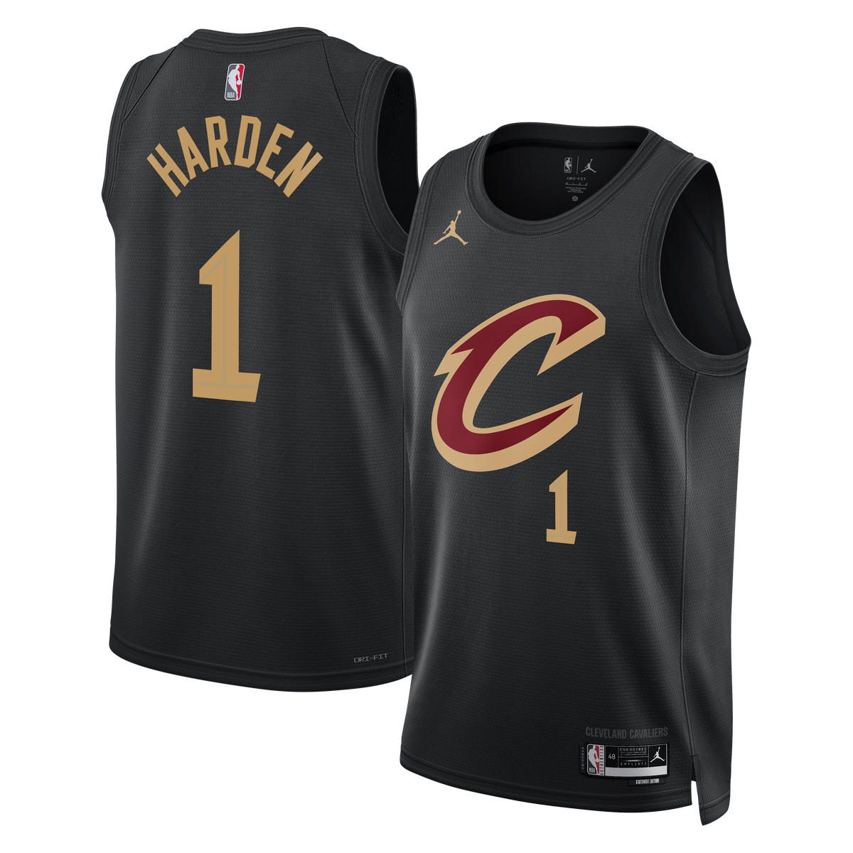 James Harden Cleveland Cavaliers Statement Edition Swingman Jersey - Black - Unisex product image 2, provided for visual