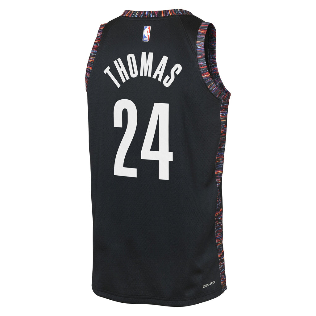 Cam Thomas Brooklyn Nets 2025/26 City Edition Swingman Jersey - Black - Youth product image 4, provided for visual reference