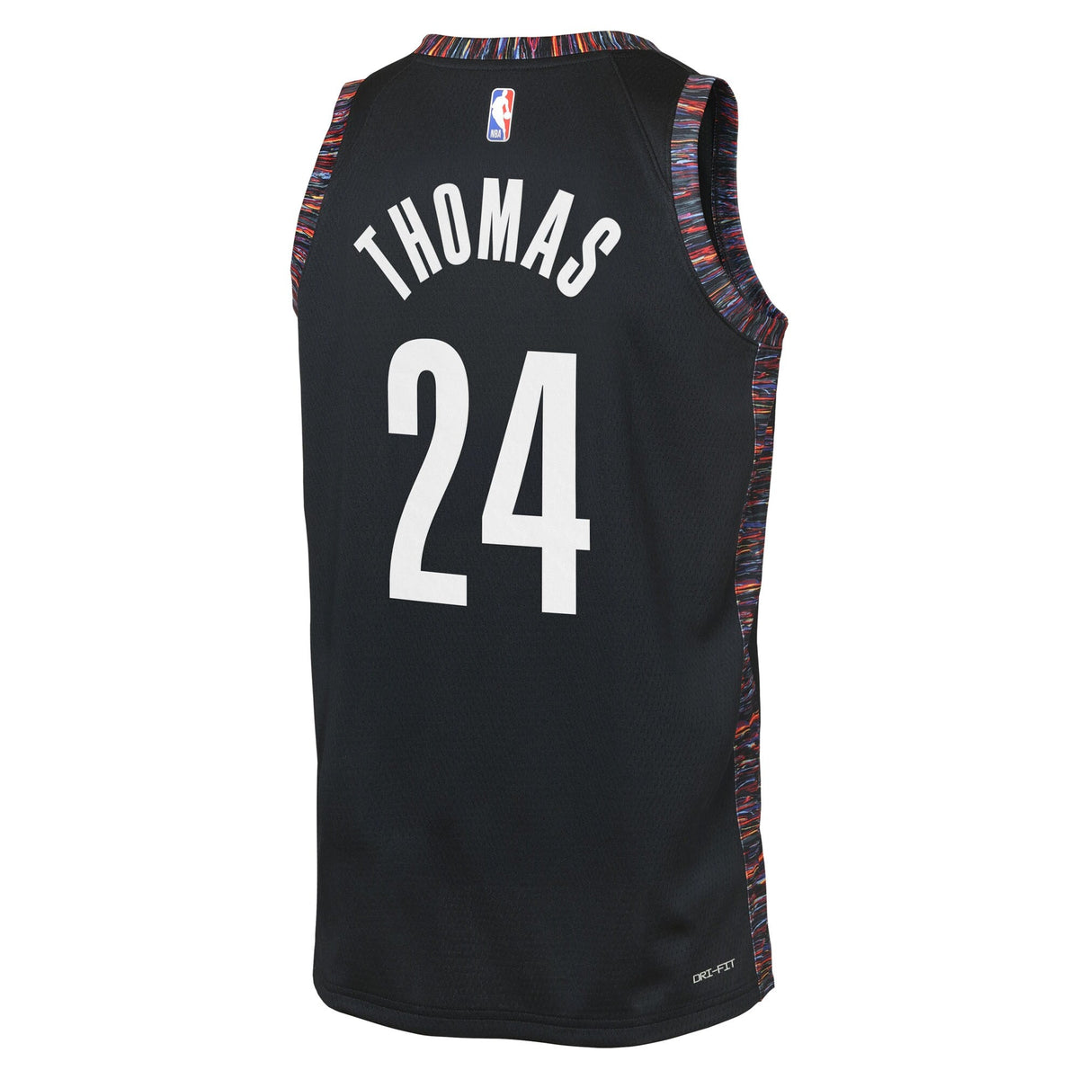 Cam Thomas Brooklyn Nets 2025/26 City Edition Swingman Jersey - Black - Youth product image 4, provided for visual reference