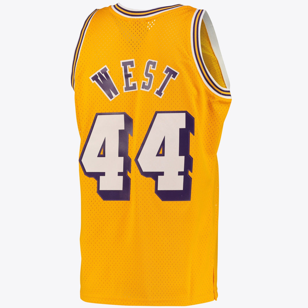 Jerry West Los Angeles Lakers Swingman Road Jersey - Light Gold - Mens product image 3, provided for visual reference and