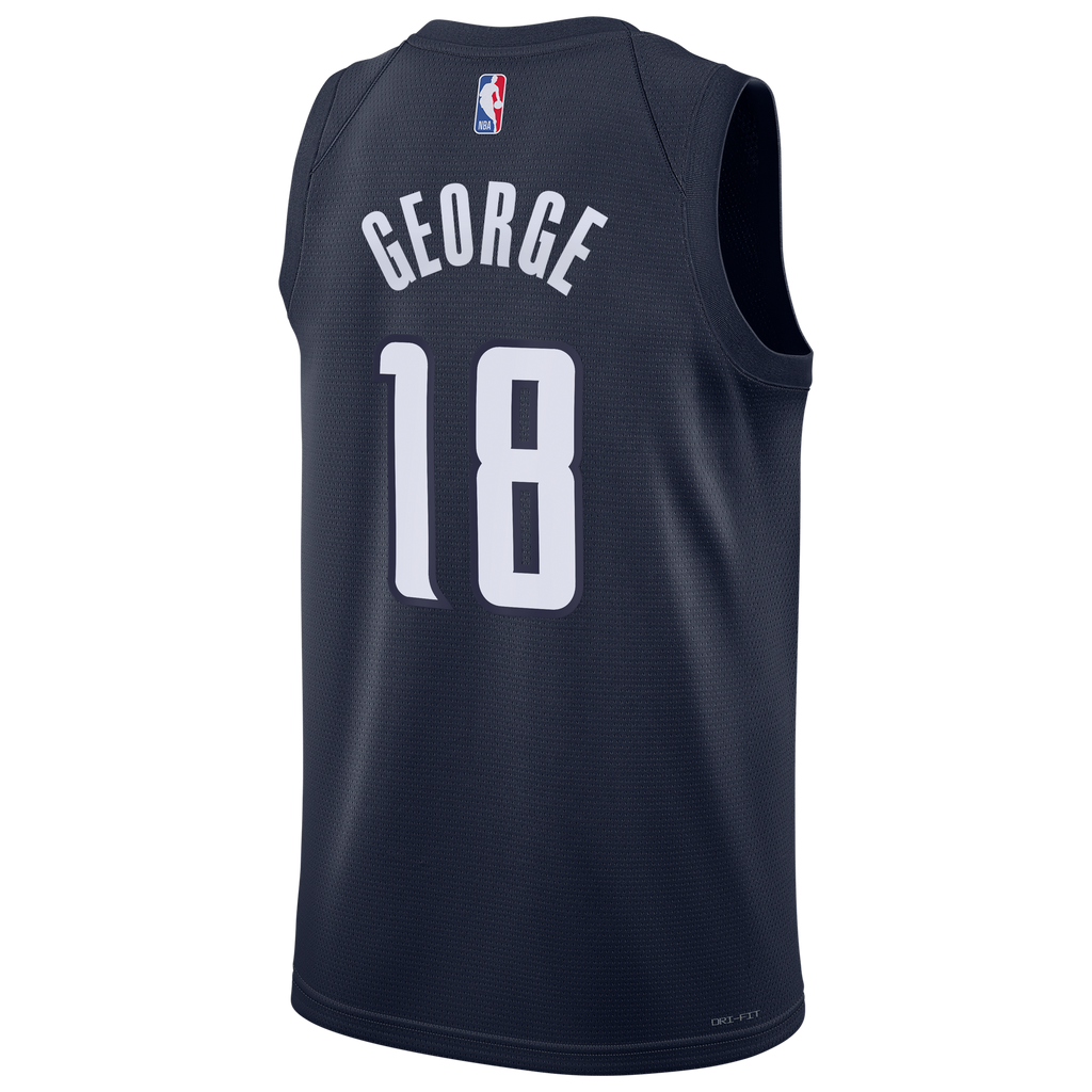 Kyshawn George Washington Wizards Statement Edition Swingman Jersey - Navy - Mens product image 4, provided for visual