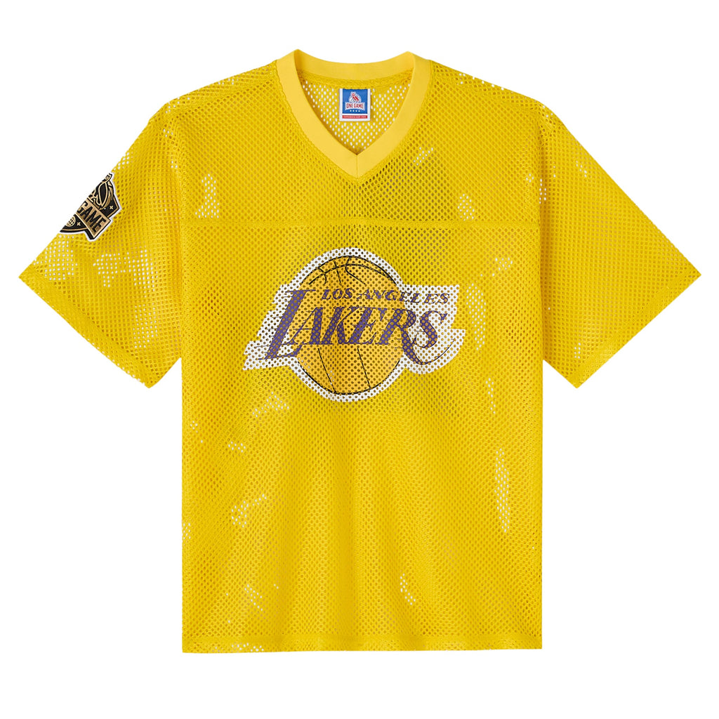 Los Angeles Lakers OVO Mesh Football Jersey - Mens product image 3, provided for visual reference and product detail review