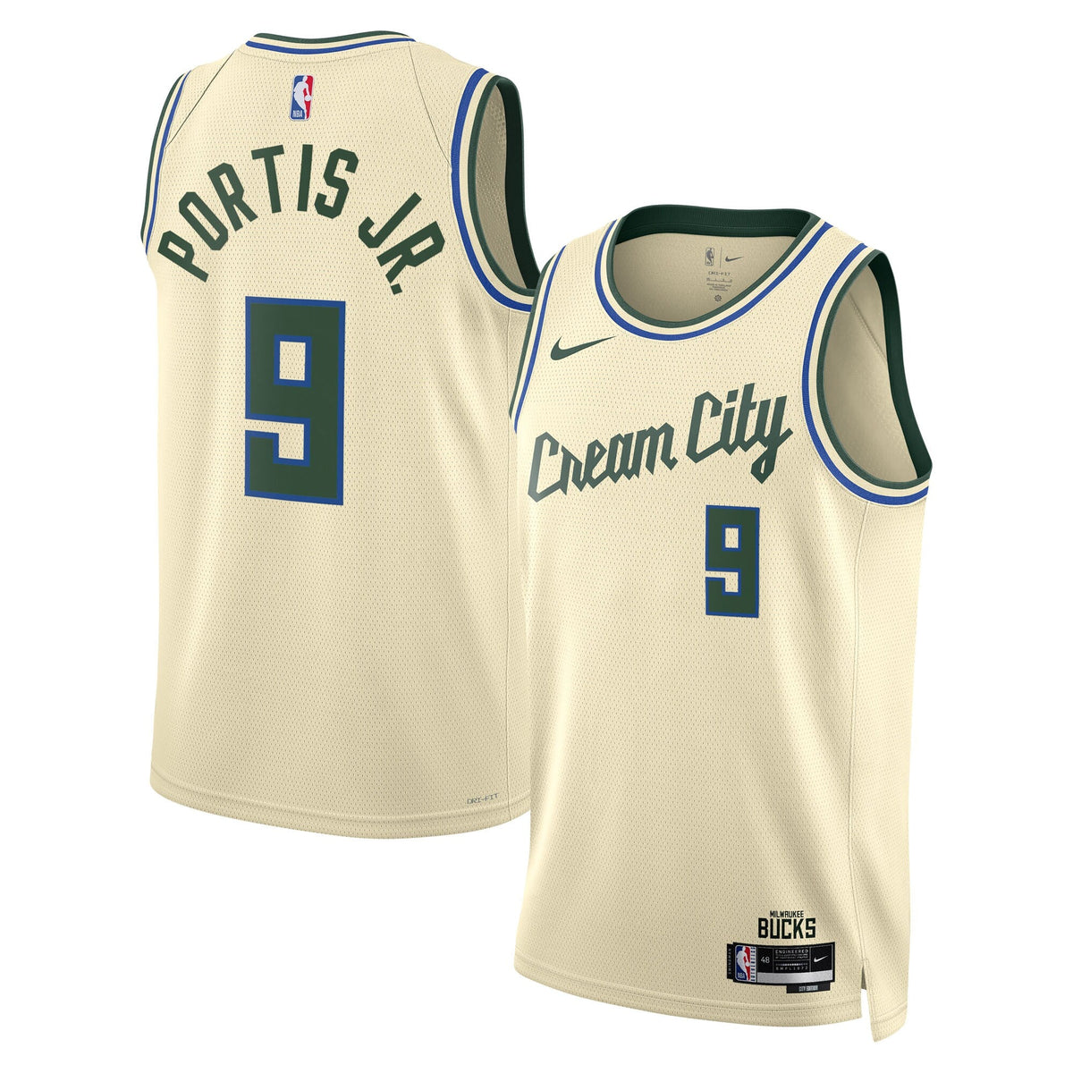 Bobby Portis Milwaukee Bucks 2025/26 City Edition Swingman Jersey - Cream - Unisex product image 2, provided for visual