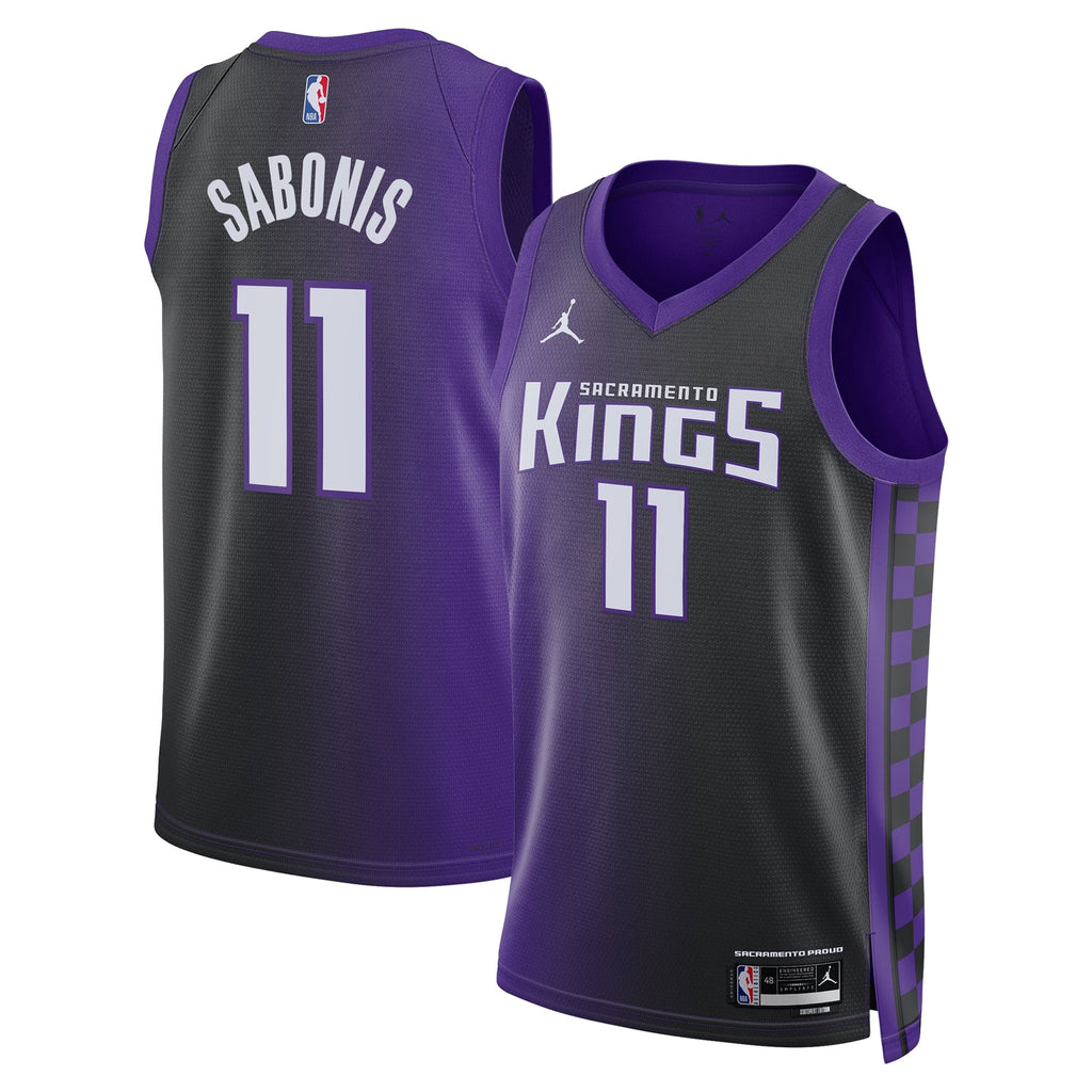 Domantas Sabonis Sacramento Kings Statement Edition Swingman Jersey - Purple - Unisex product image 2, provided for visual