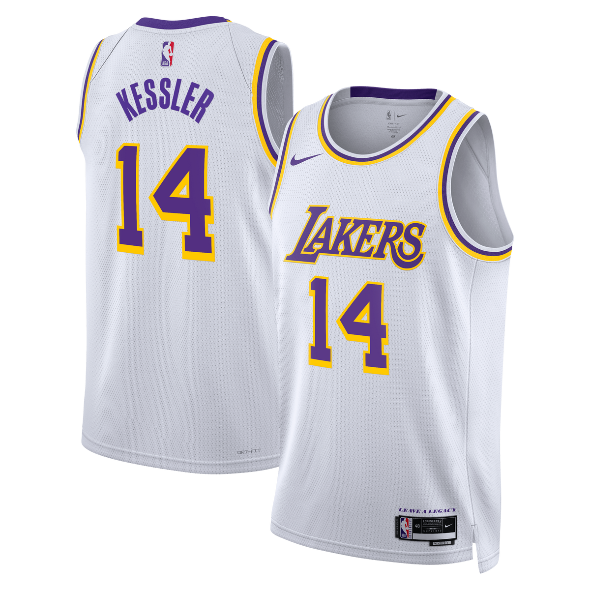 Walker Kessler Los Angeles Lakers Association Edition Swingman Jersey - White - Unisex product image 2, provided for visual