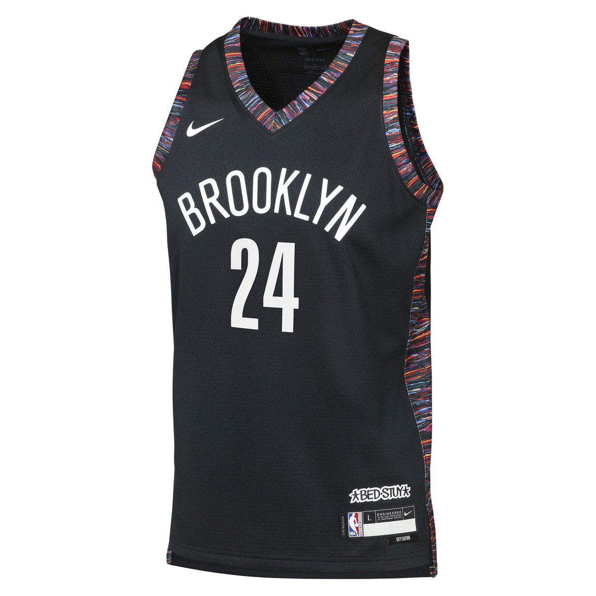 Cam Thomas Brooklyn Nets 2025/26 City Edition Swingman Jersey - Black - Youth product image 3, provided for visual reference