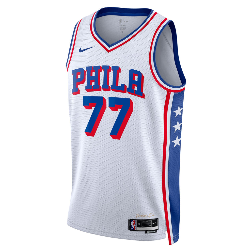 VJ Edgecombe Philadelphia 76ers Association Edition Swingman Jersey - White - Unisex product image 3, provided for visual