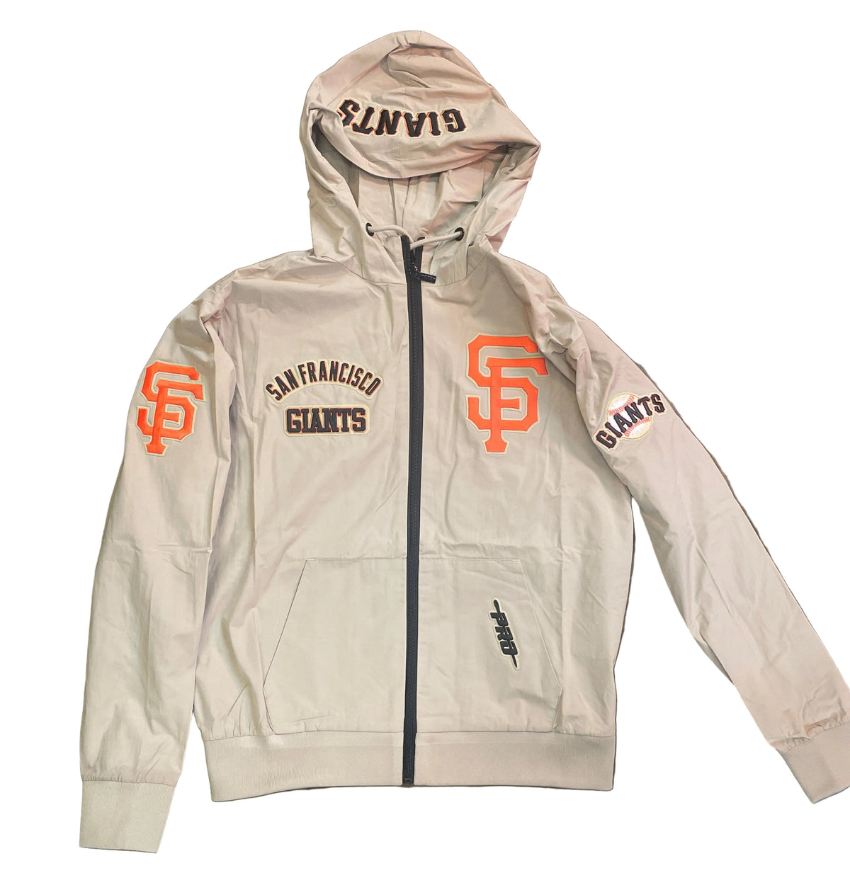 Pro Standard Men San Francisco Giants Hybrid Woven Jacket-Khaki product image 4, provided for visual reference and product