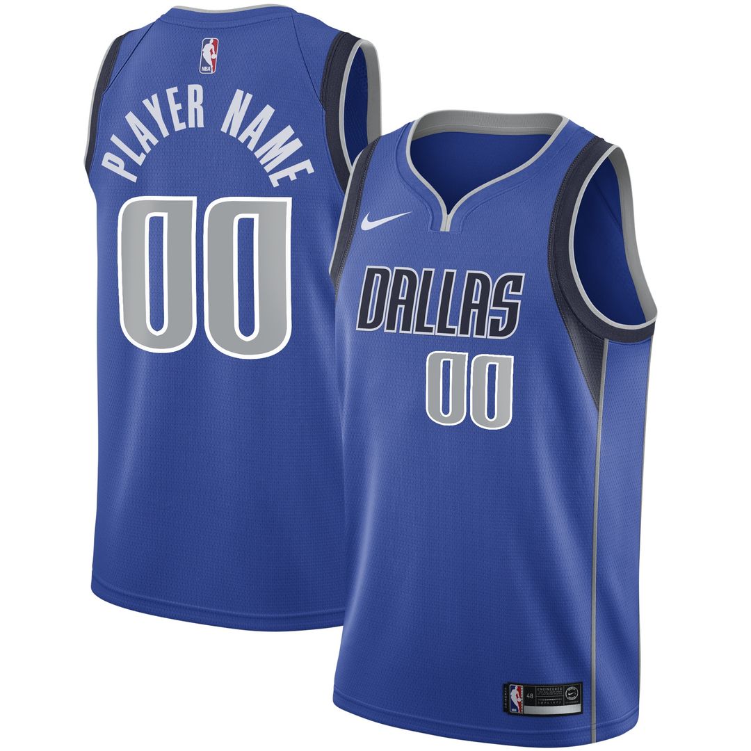 Dallas Mavericks Nike Swingman Custom Jersey Blue - Icon product image 1