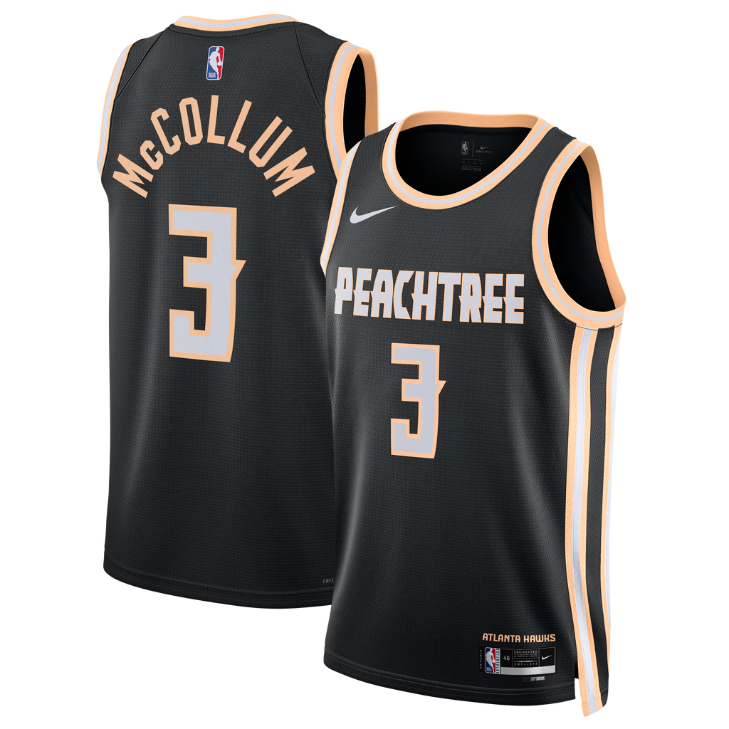 CJ McCollum Atlanta Hawks 2025/26 City Edition Swingman Jersey - Black - Unisex product image 2, provided for visual