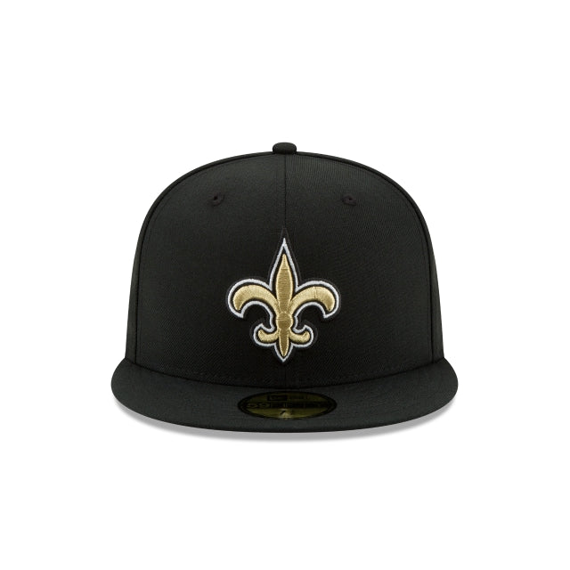 New Era New Orleans Basic 59FIFTY Fitted Hat- Black product image 2, provided for visual reference and product detail review