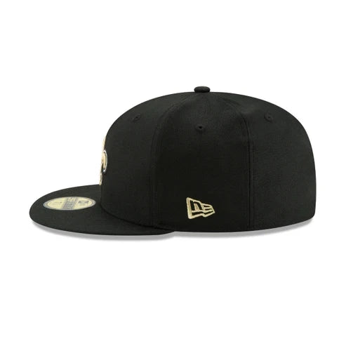 New Era New Orleans Basic 59FIFTY Fitted Hat- Black product image 3, provided for visual reference and product detail review
