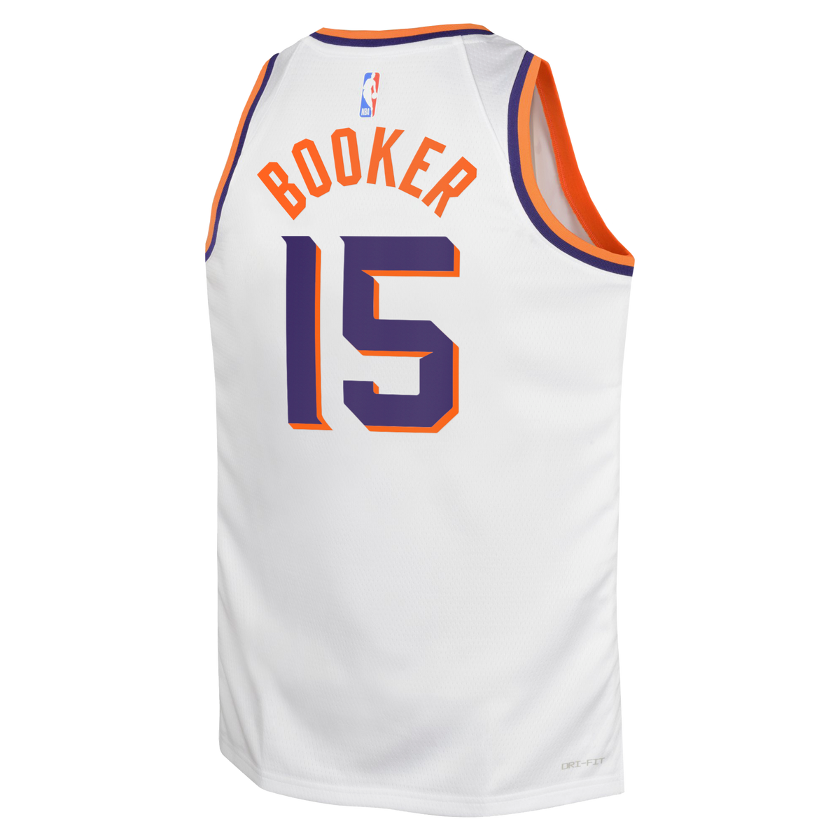 Devin Booker Phoenix Suns Association Edition Swingman Jersey - White - Youth product image 4, provided for visual reference