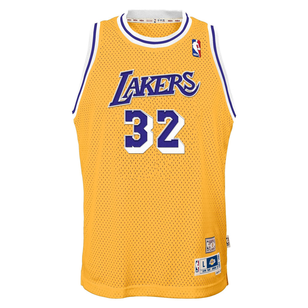 Magic Johnson Los Angeles Lakers 1984-85 Hardwood Classics Swingman Home Jersey - Light Gold - Youth product image 3,