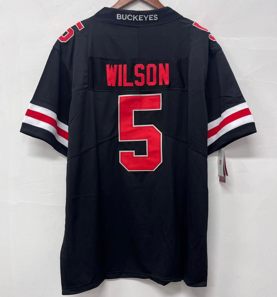 Garrett Wilson Ohio State Buckeyes jersey black with red product image 2