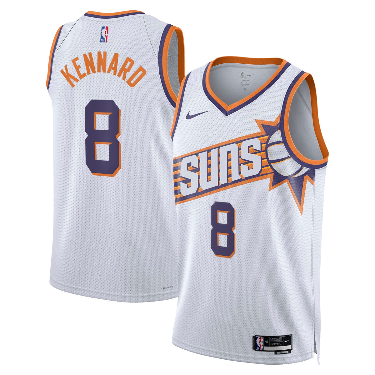Luke Kennard Phoenix Suns Association Edition Swingman Jersey - White - Unisex product image 1, provided for visual