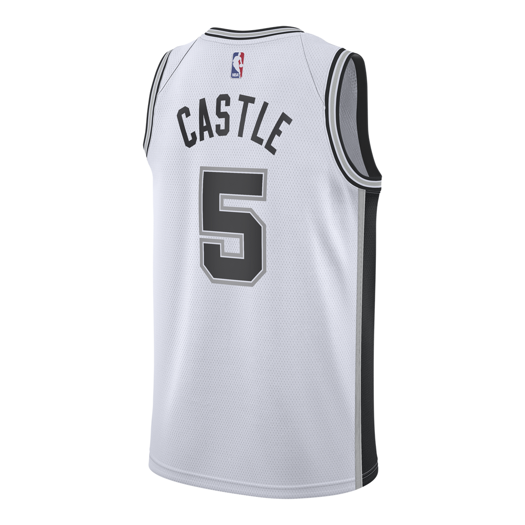 Stephon Castle San Antonio Spurs Association Edition Swingman Jersey - White - Youth product image 4, provided for visual